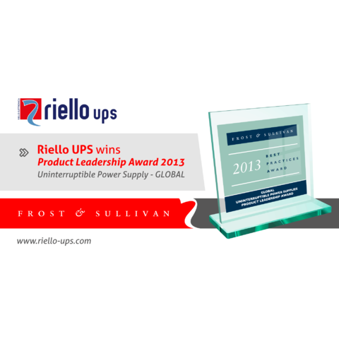 Frost & Sullivan Riello UPS Award 2013